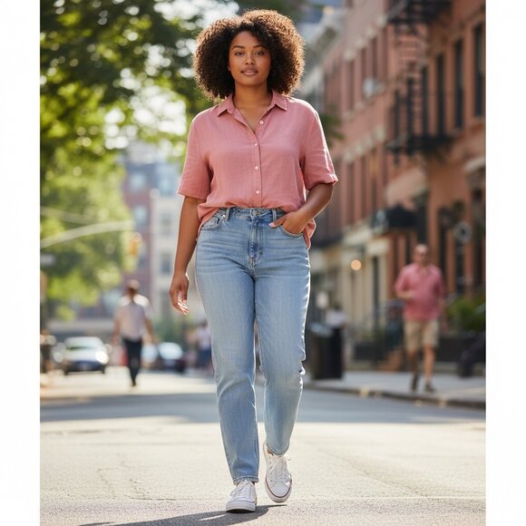 Madewell Denim - Madewell Curvy Perfect Vintage Jeans Women 26 High Rise Straight Leg Light Wash